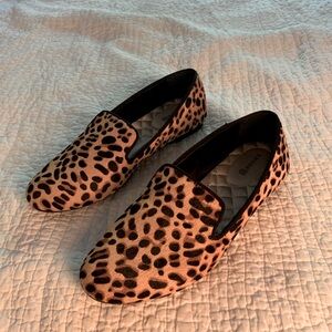 Birdies leopard print loafers size 7.